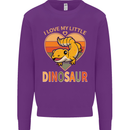 I Love My Little Dragon Bearded Dragon Kids Sweatshirt Jumper Purple