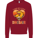 I Love My Little Dragon Bearded Dragon Kids Sweatshirt Jumper Red