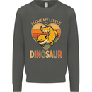 I Love My Little Dragon Bearded Dragon Kids Sweatshirt Jumper Storm Grey