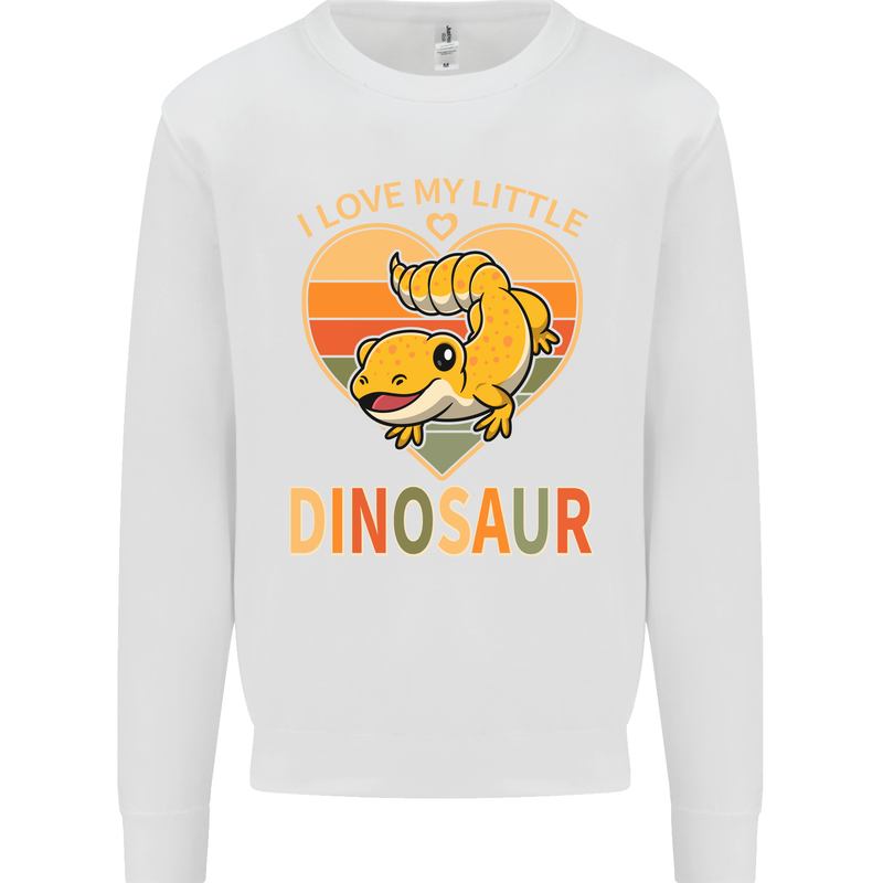 I Love My Little Dragon Bearded Dragon Kids Sweatshirt Jumper White