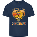 I Love My Little Dragon Bearded Dragon Kids T-Shirt Childrens Navy Blue