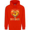 I Love My Little Dragon Bearded Dragon Mens 80% Cotton Hoodie Bright Red