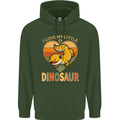 I Love My Little Dragon Bearded Dragon Mens 80% Cotton Hoodie Forest Green