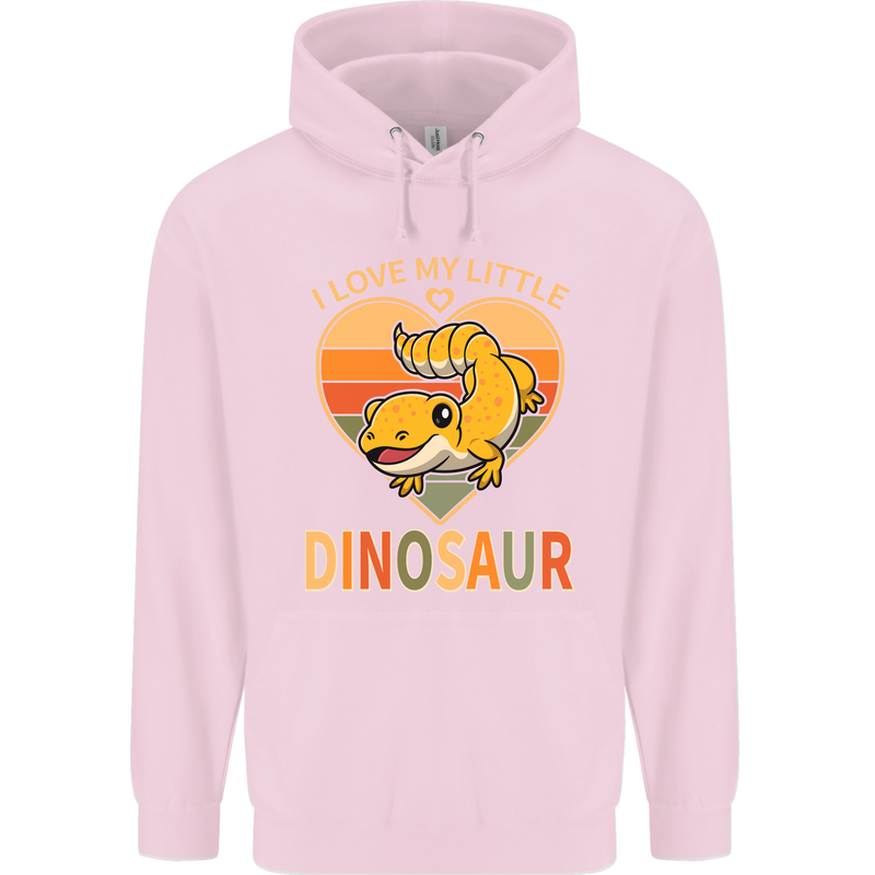 I Love My Little Dragon Bearded Dragon Mens 80% Cotton Hoodie Light Pink
