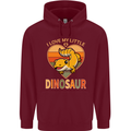 I Love My Little Dragon Bearded Dragon Mens 80% Cotton Hoodie Maroon