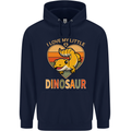 I Love My Little Dragon Bearded Dragon Mens 80% Cotton Hoodie Navy Blue