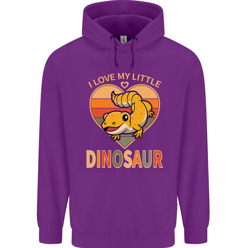 I Love My Little Dragon Bearded Dragon Mens 80% Cotton Hoodie Purple