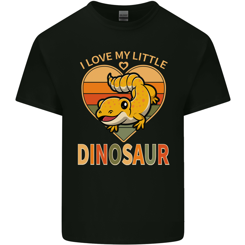 I Love My Little Dragon Bearded Dragon Mens Cotton T-Shirt Tee Top Black
