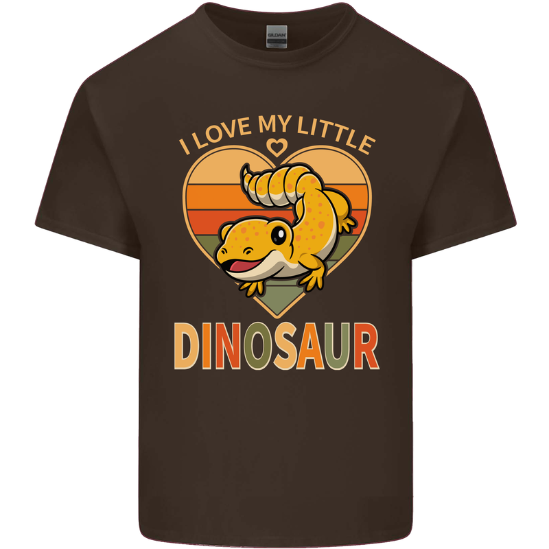 I Love My Little Dragon Bearded Dragon Mens Cotton T-Shirt Tee Top Dark Chocolate