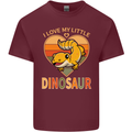 I Love My Little Dragon Bearded Dragon Mens Cotton T-Shirt Tee Top Maroon