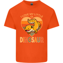 I Love My Little Dragon Bearded Dragon Mens Cotton T-Shirt Tee Top Orange