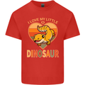 I Love My Little Dragon Bearded Dragon Mens Cotton T-Shirt Tee Top Red