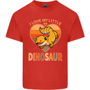 I Love My Little Dragon Bearded Dragon Mens Cotton T-Shirt Tee Top Red