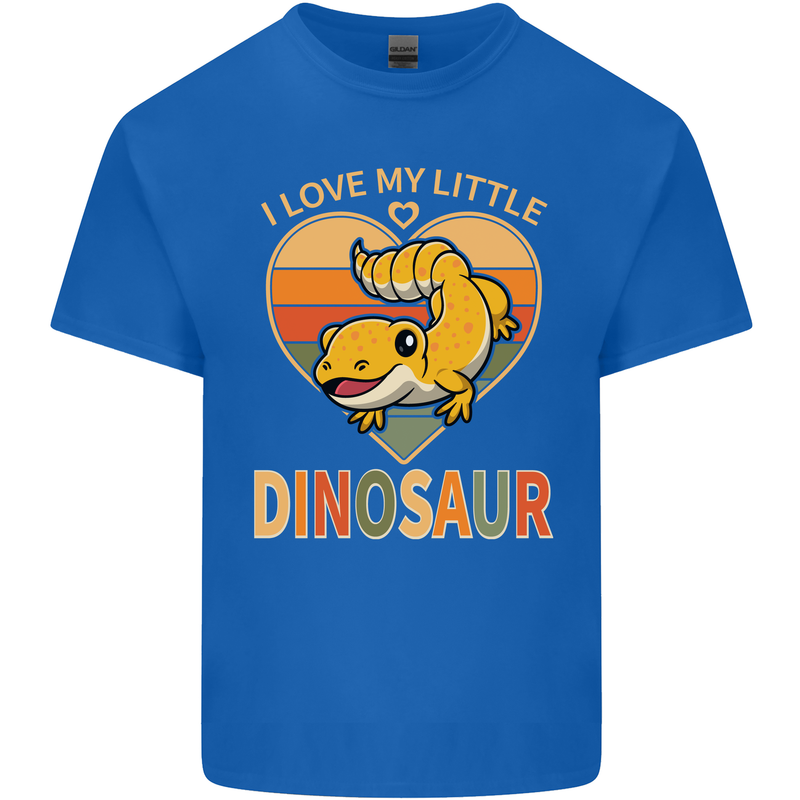 I Love My Little Dragon Bearded Dragon Mens Cotton T-Shirt Tee Top Royal Blue