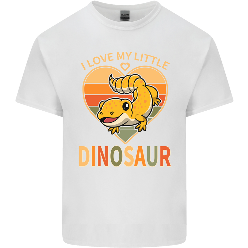 I Love My Little Dragon Bearded Dragon Mens Cotton T-Shirt Tee Top White