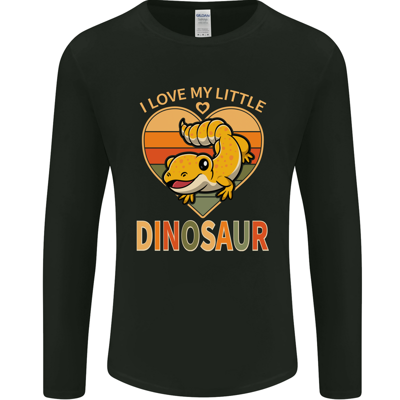 I Love My Little Dragon Bearded Dragon Mens Long Sleeve T-Shirt Black