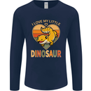I Love My Little Dragon Bearded Dragon Mens Long Sleeve T-Shirt Navy Blue