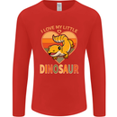 I Love My Little Dragon Bearded Dragon Mens Long Sleeve T-Shirt Red