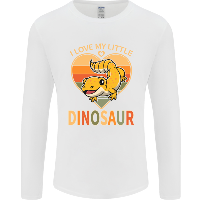 I Love My Little Dragon Bearded Dragon Mens Long Sleeve T-Shirt White