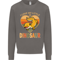 I Love My Little Dragon Bearded Dragon Mens Sweatshirt Jumper Charcoal