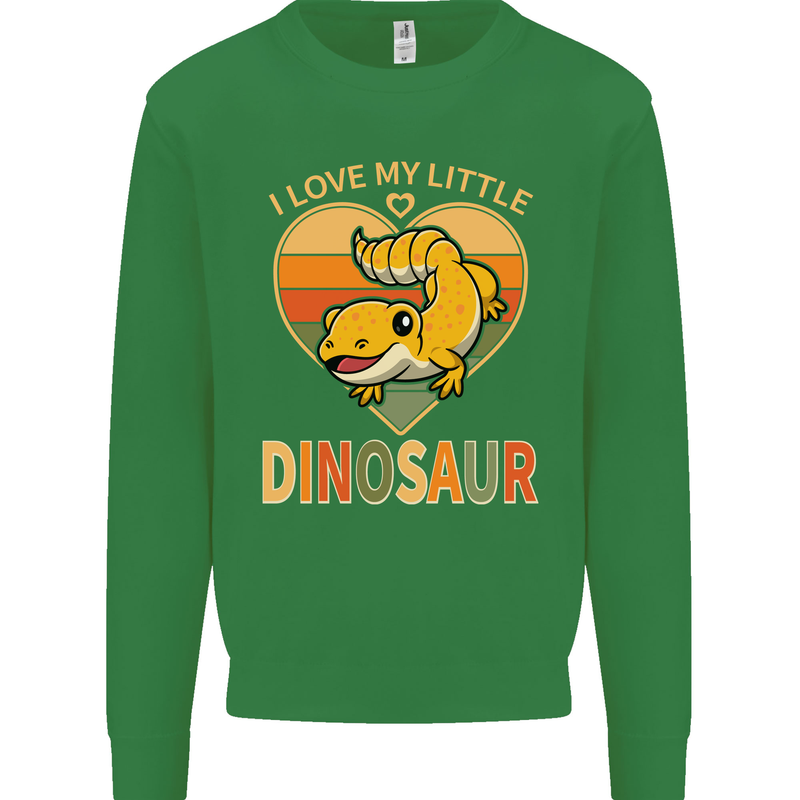 I Love My Little Dragon Bearded Dragon Mens Sweatshirt Jumper Irish Green