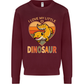 I Love My Little Dragon Bearded Dragon Mens Sweatshirt Jumper Maroon
