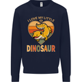I Love My Little Dragon Bearded Dragon Mens Sweatshirt Jumper Navy Blue