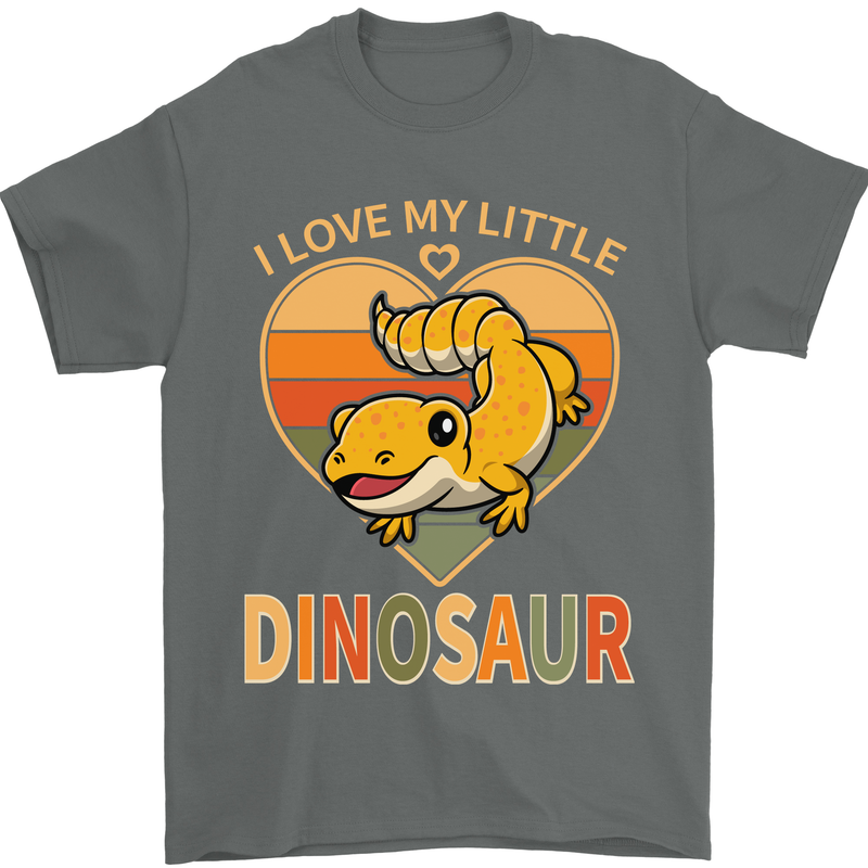 I Love My Little Dragon Bearded Dragon Mens T-Shirt 100% Cotton Charcoal