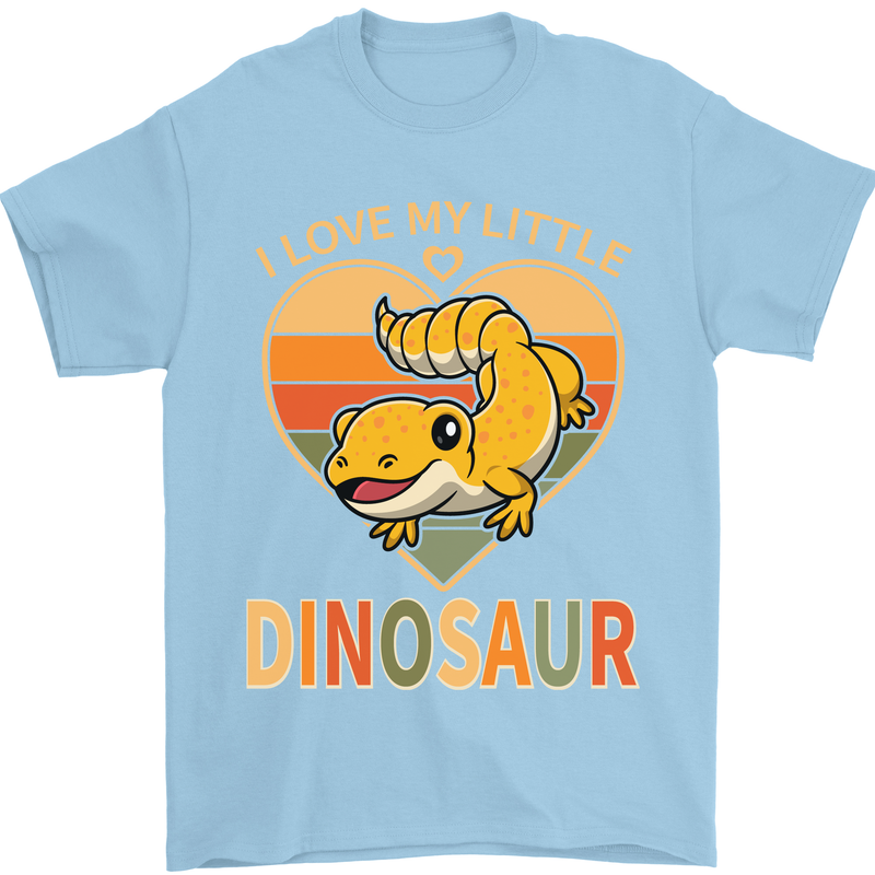 I Love My Little Dragon Bearded Dragon Mens T-Shirt 100% Cotton Light Blue