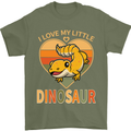 I Love My Little Dragon Bearded Dragon Mens T-Shirt 100% Cotton Military Green