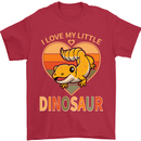 I Love My Little Dragon Bearded Dragon Mens T-Shirt 100% Cotton Red