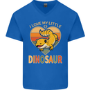 I Love My Little Dragon Bearded Dragon Mens V-Neck Cotton T-Shirt Royal Blue