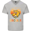 I Love My Little Dragon Bearded Dragon Mens V-Neck Cotton T-Shirt Sports Grey