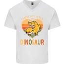 I Love My Little Dragon Bearded Dragon Mens V-Neck Cotton T-Shirt White