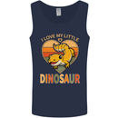 I Love My Little Dragon Bearded Dragon Mens Vest Tank Top Navy Blue
