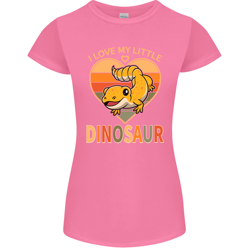 I Love My Little Dragon Bearded Dragon Womens Petite Cut T-Shirt Azalea