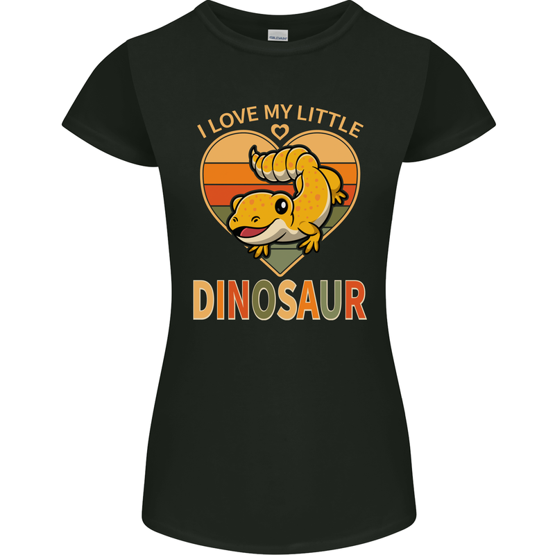 I Love My Little Dragon Bearded Dragon Womens Petite Cut T-Shirt Black