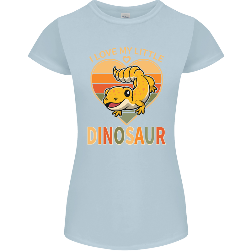 I Love My Little Dragon Bearded Dragon Womens Petite Cut T-Shirt Light Blue