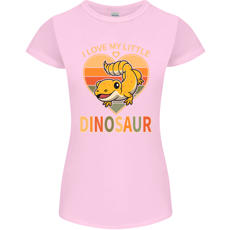 I Love My Little Dragon Bearded Dragon Womens Petite Cut T-Shirt Light Pink