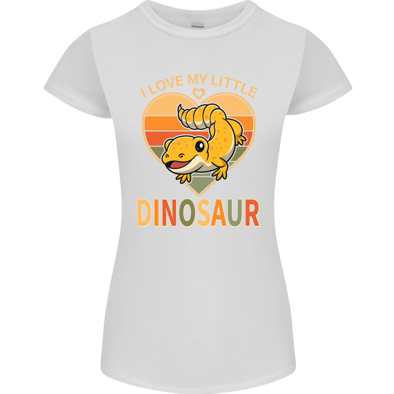 I Love My Little Dragon Bearded Dragon Womens Petite Cut T-Shirt White