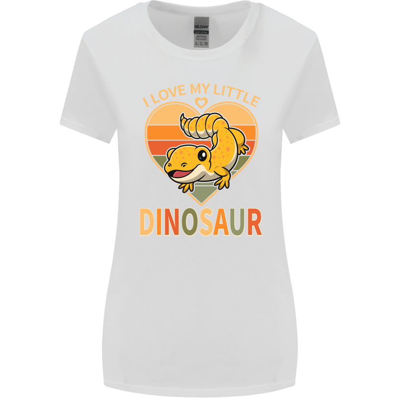 I Love My Little Dragon Bearded Dragon Womens Wider Cut T-Shirt White