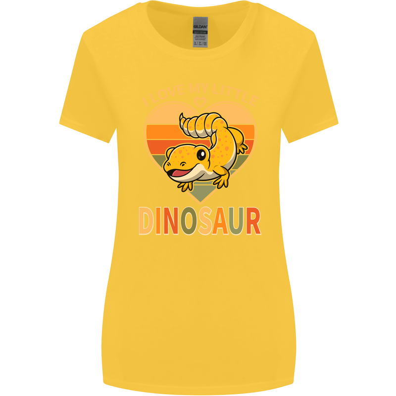 I Love My Little Dragon Bearded Dragon Womens Wider Cut T-Shirt Yellow