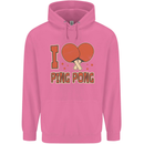 I Love Ping Pong Mens 80% Cotton Hoodie Azelea