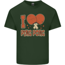 I Love Ping Pong Mens Cotton T-Shirt Tee Top Forest Green
