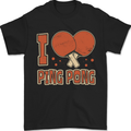 I Love Ping Pong Mens T-Shirt 100% Cotton Black