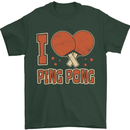 I Love Ping Pong Mens T-Shirt 100% Cotton Forest Green