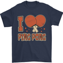 I Love Ping Pong Mens T-Shirt 100% Cotton Navy Blue