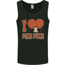 I Love Ping Pong Mens Vest Tank Top Black