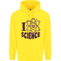 I Love Science Physics Chemistry Biology Geek Childrens Kids Hoodie Yellow