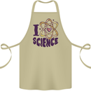 I Love Science Physics Chemistry Biology Geek Cotton Apron 100% Organic Khaki